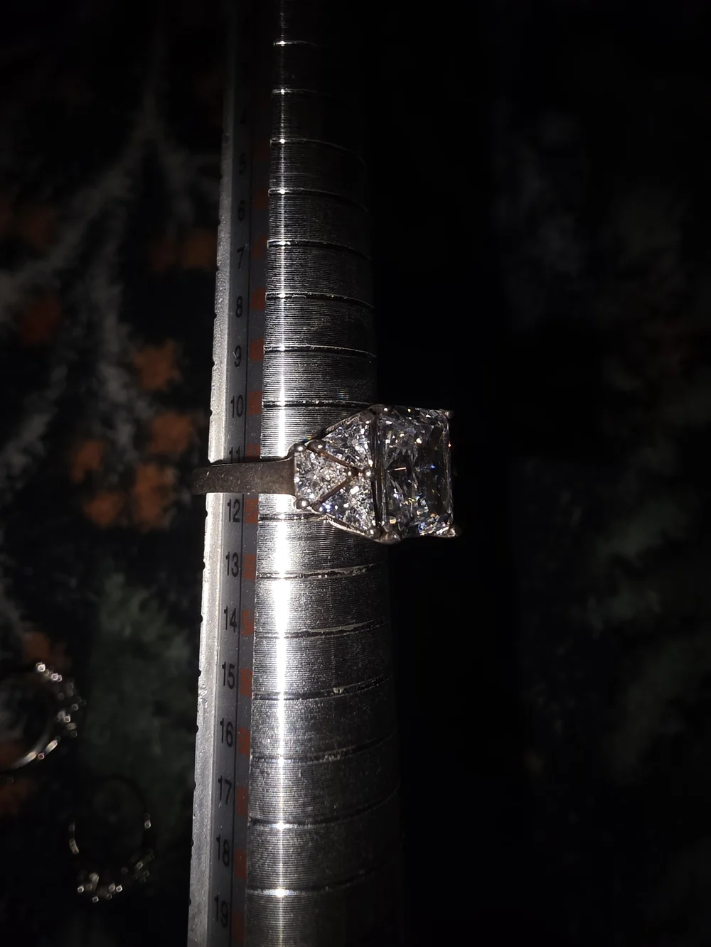 Classic White Gold Cubic Zirconia Engagement Ring - White